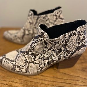 A.N.A. Diablo Snakeskin Ankle Boots